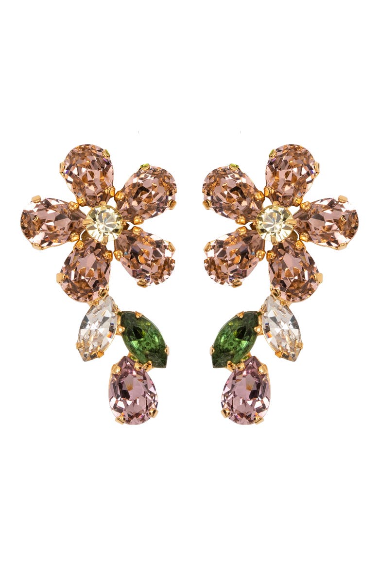 Odelia Drop Earrings, Main, color, VINTAGE ROSE