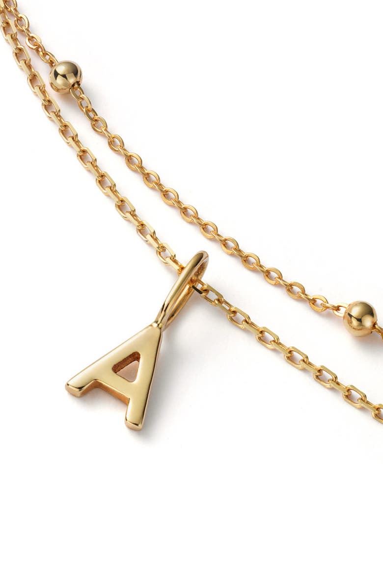 Ana Luisa Gold Layered Letter Necklace, Alternate, color, E