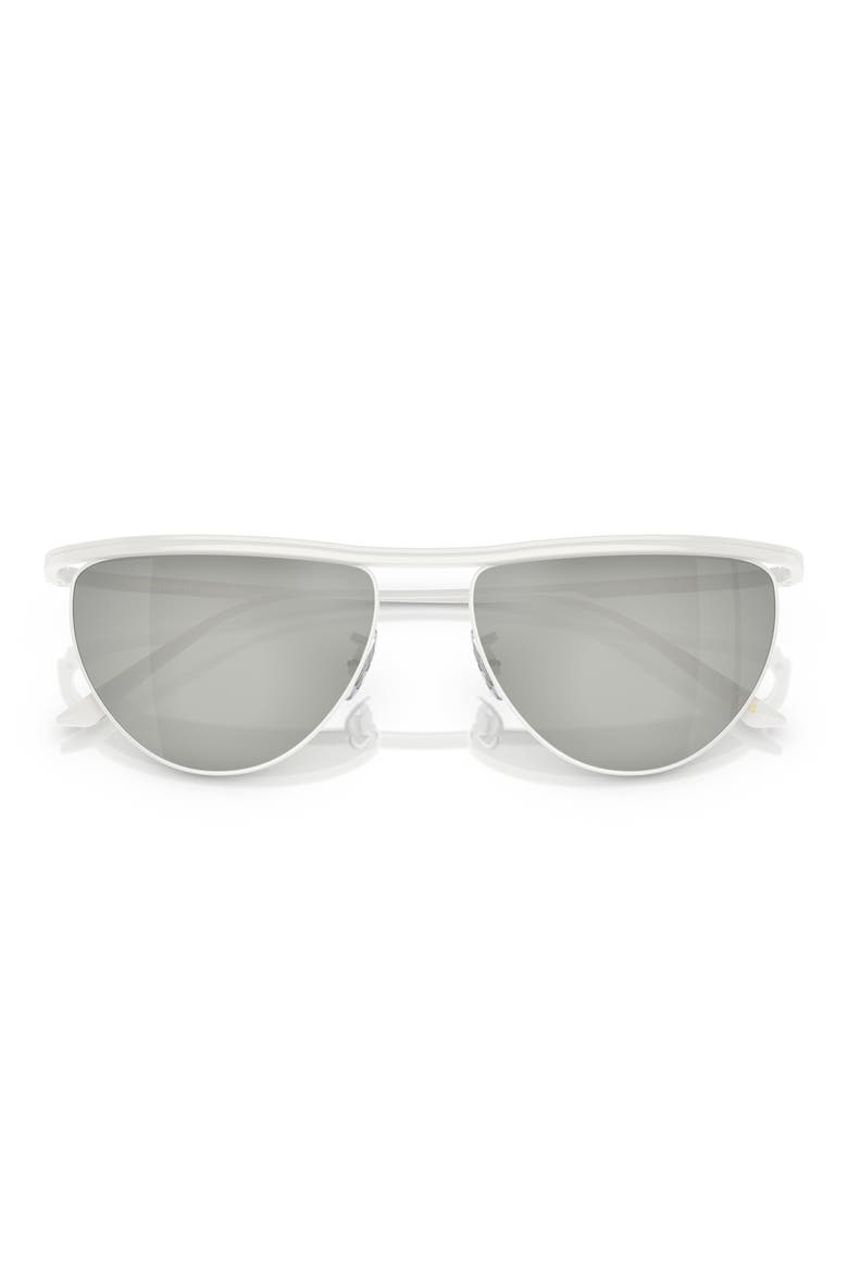 x KHAITE 56mm Mirrored Irregular Sunglasses, Main, color, SILVER MIRROR