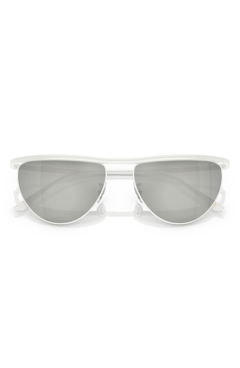 Oliver Peoples x KHAITE 56mm Mirrored Irregular Sunglasses, Main, color, Silver Mirror