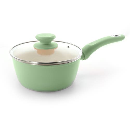 Gibson Home Plaza Cafe 7 Piece Essential Core Aluminum Cookware Set In Mint In Green