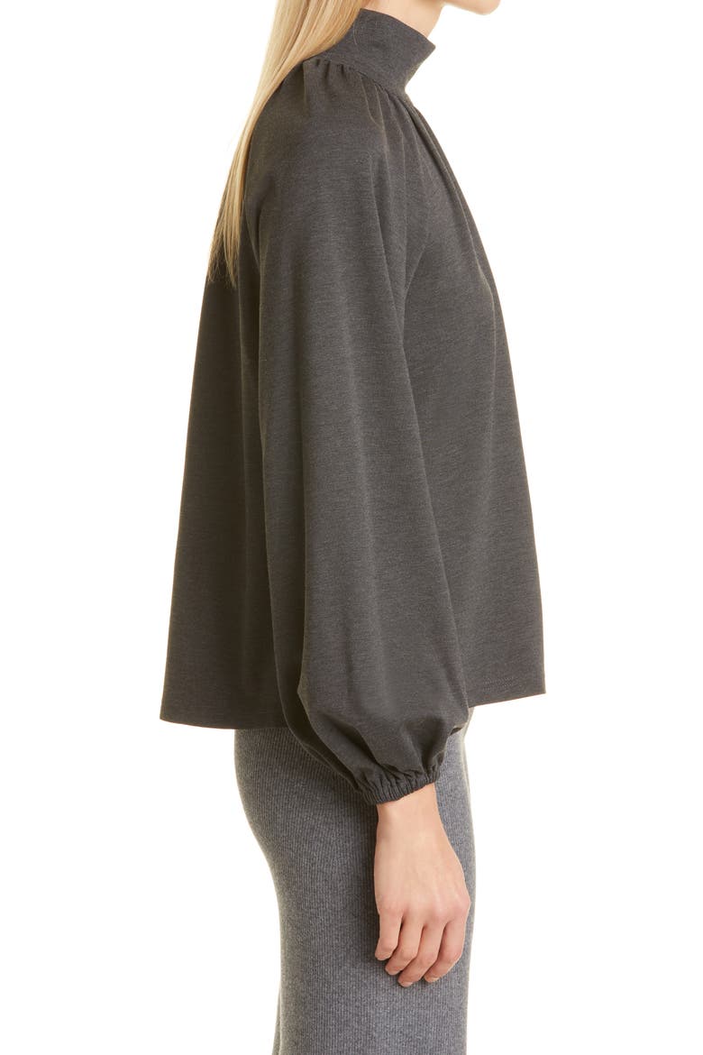 Long Sleeve Turtleneck Top, Alternate, color, CHARCOAL