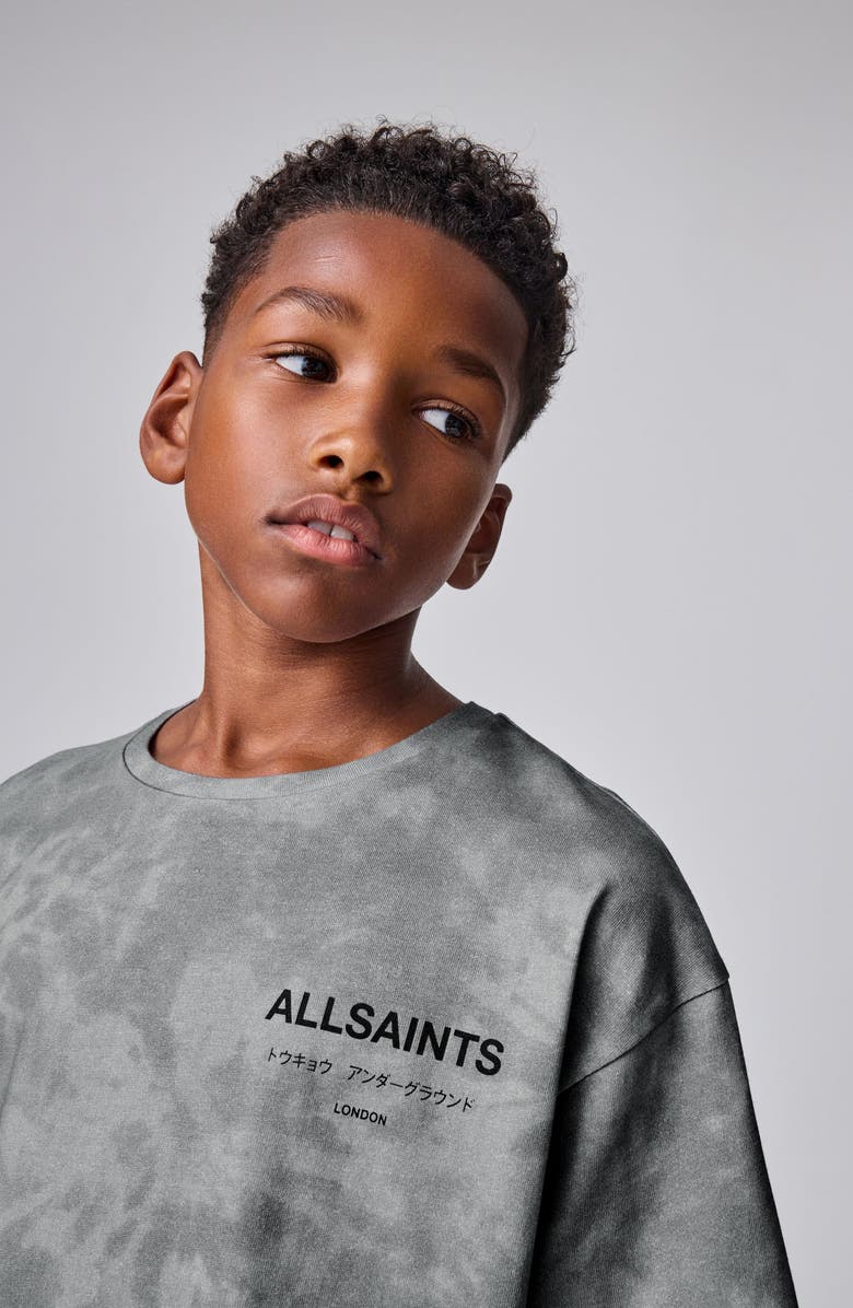 smALLSAINTS by ALLSAINTS Kids' Underground Tie Dye Graphic T-Shirt, Alternate, color, Grey