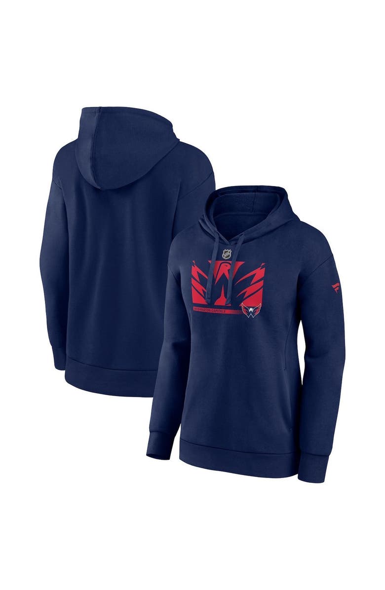 FANATICS Women's Fanatics Branded Navy Washington Capitals Authentic Pro Core Collection Secondary Logo Pullover Hoodie, Alternate, color, 