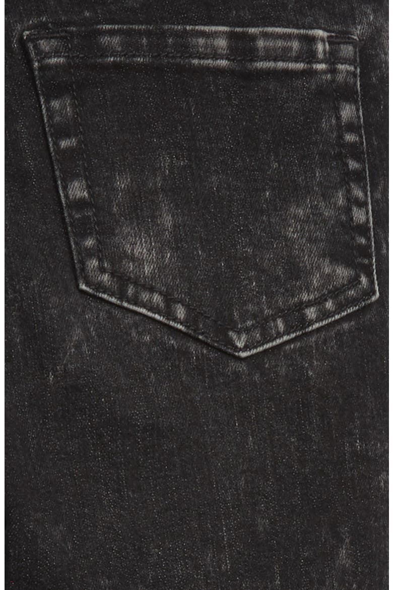 Frayed Step Hem Jeans, Alternate, color, ROCK WASH