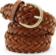 Lands' End Plus Size Leather Braided Belt