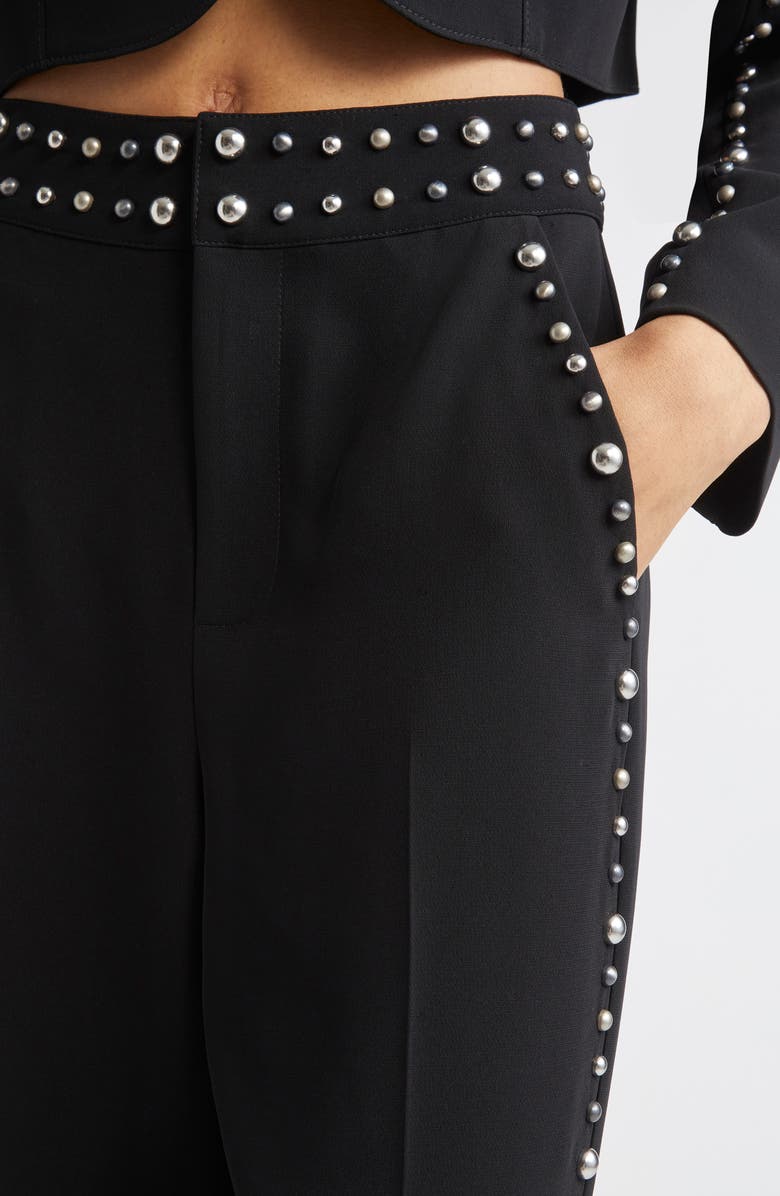 Cinq à Sept Olga Stud Detail Pants, Alternate, color, Black
