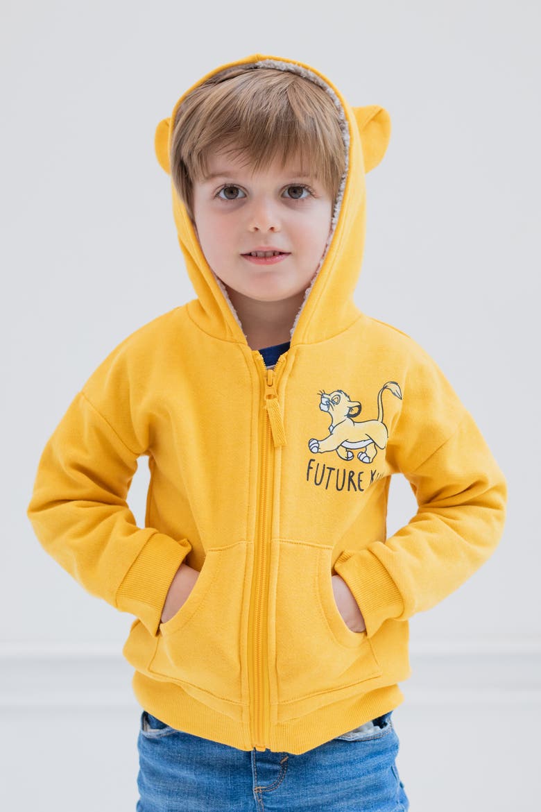 Lion King Simba Cosplay Zip-Up Hoodie, Alternate, color, Simba Yellow