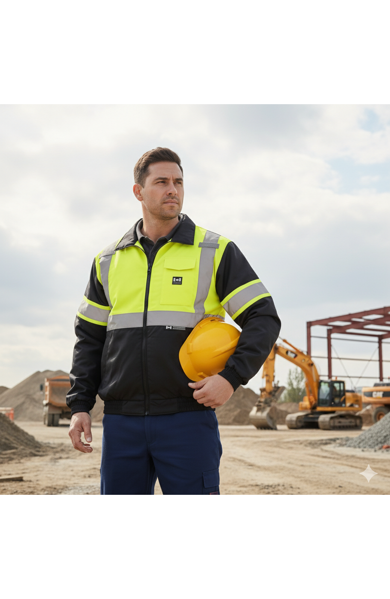 CANADA WEATHER GEAR Men's Hi-Visibility Work Jacket, Alternate, color, Yellow