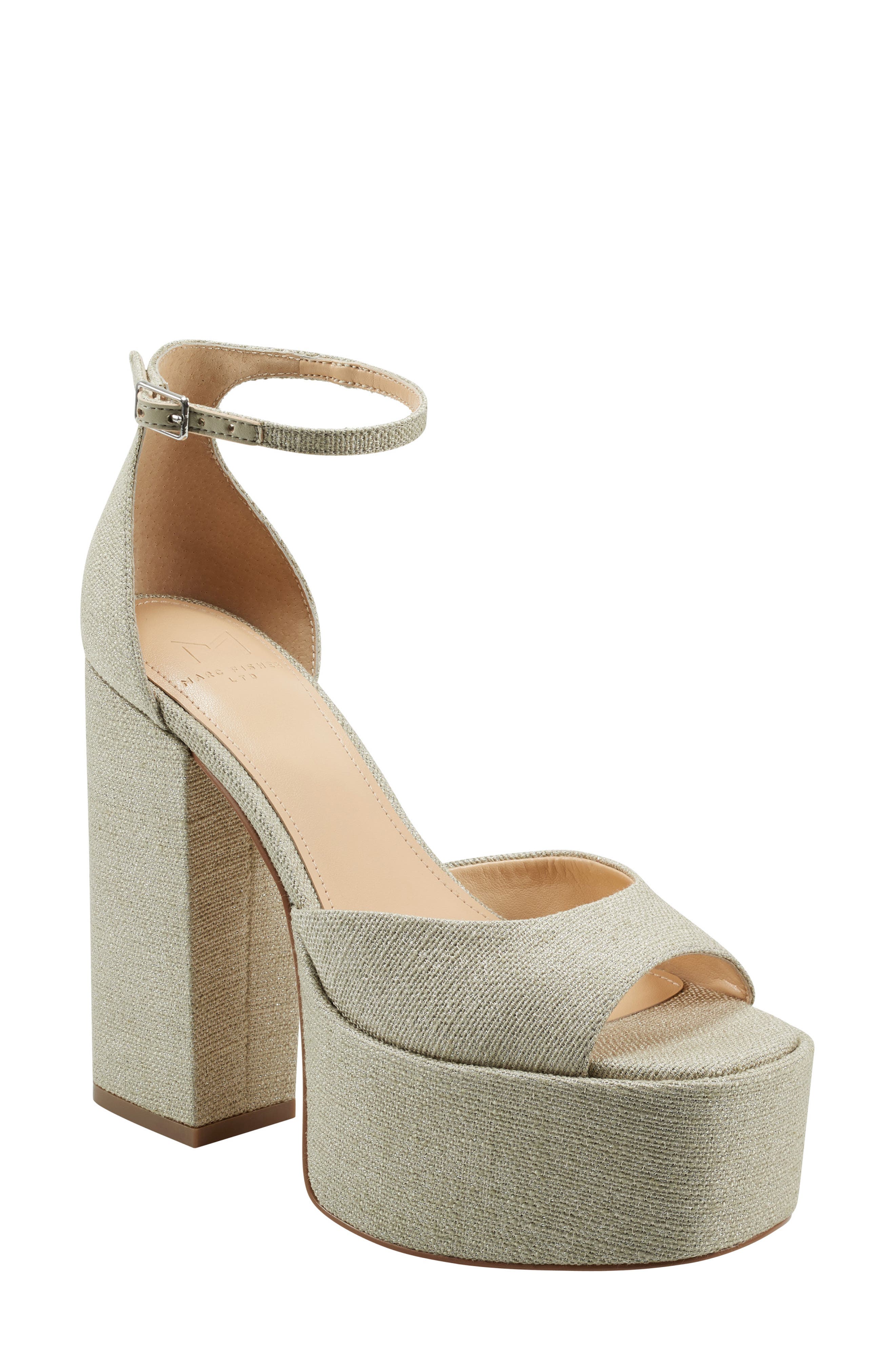 Marc Fisher LTD Della Ankle Strap Platform Sandal, Main, color, 