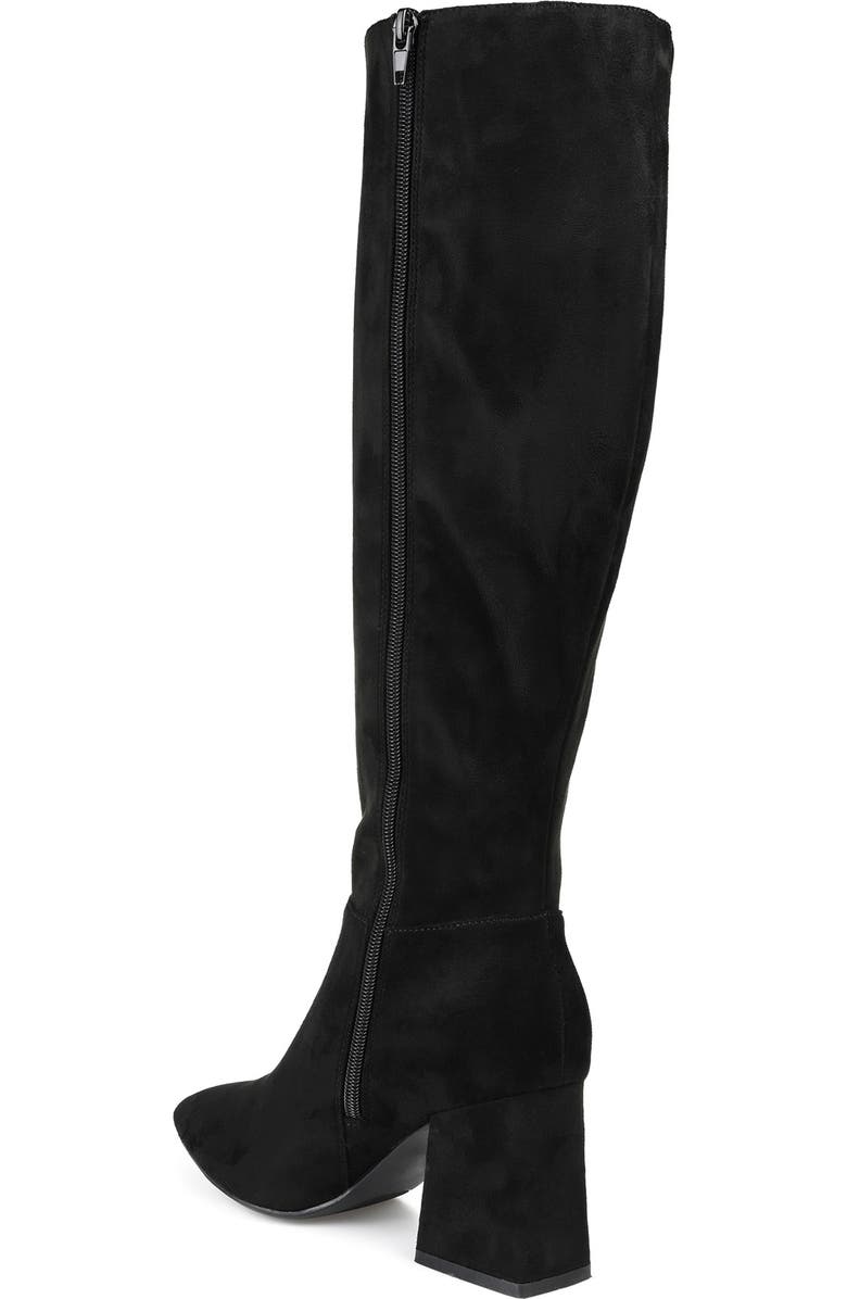 Journee Collection Idinna Tall Vegan Leather Faux Fur Lined Block Heel Boot - Extra Wide Calf, Alternate, color,