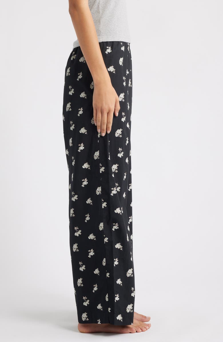 Open Edit Cotton Boxer Sleepwear Pants, Alternate, color, Black- Grey Danni Floral