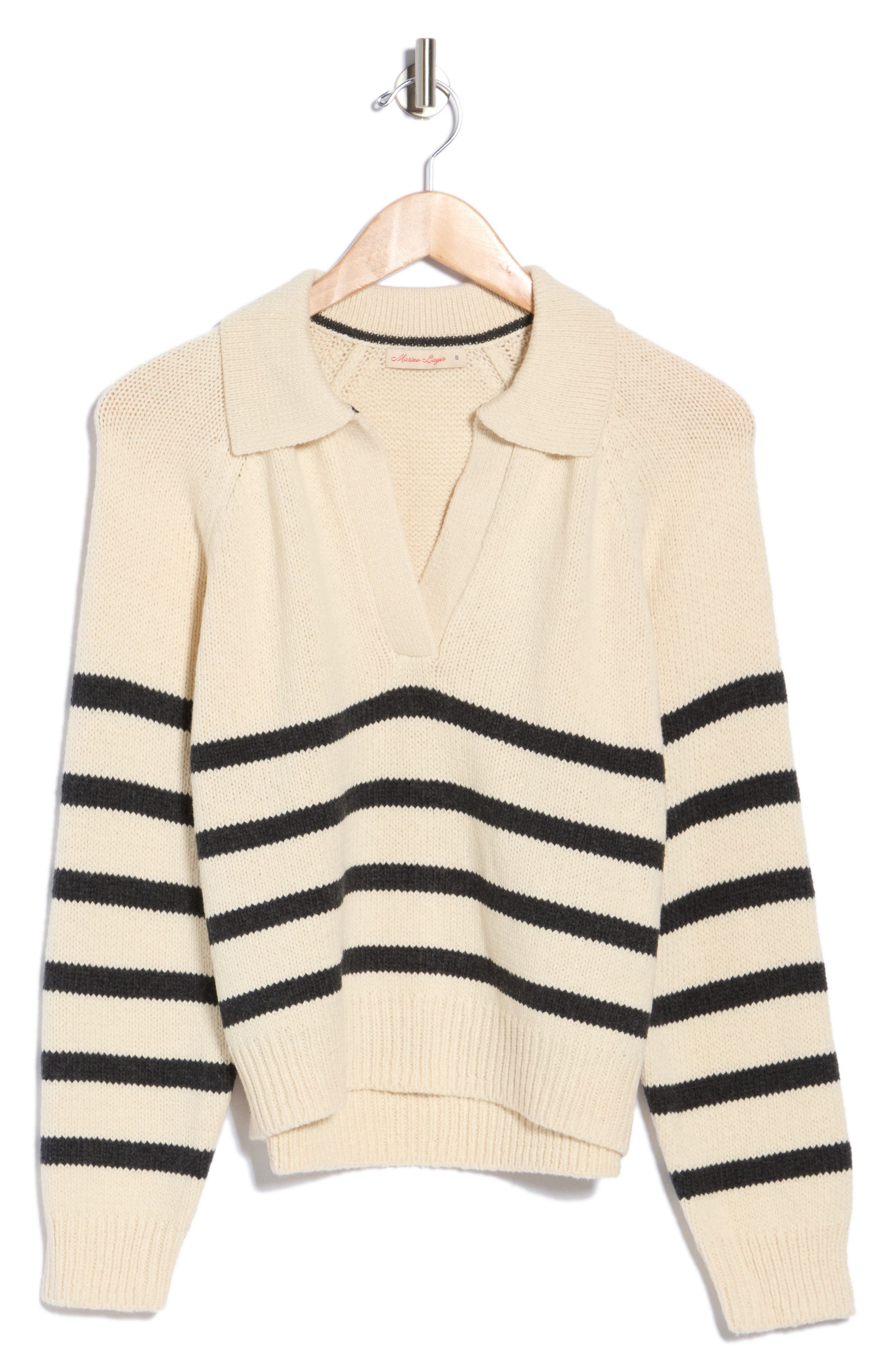 selected CREAM/ CHARCOAL STRIPE