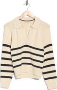 Marine Layer Berkeley Stripe Wool Blend Sweater Polo