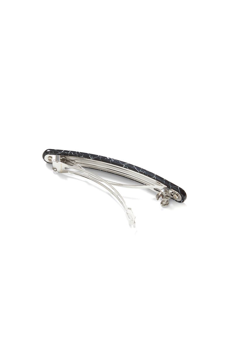 Slim Paris Barrette, Alternate, color, Black Marble