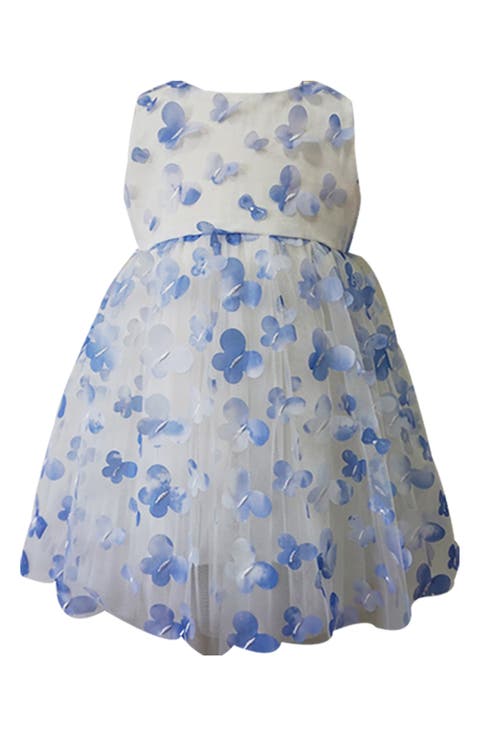 Kids' 3D Butterfly Appliqué Tulle Party Dress (Toddler & Little Kid)
