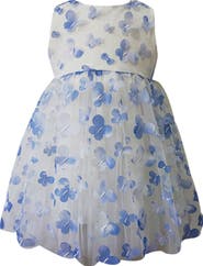 Popatu Kids' 3D Butterfly Appliqué Tulle Party Dress