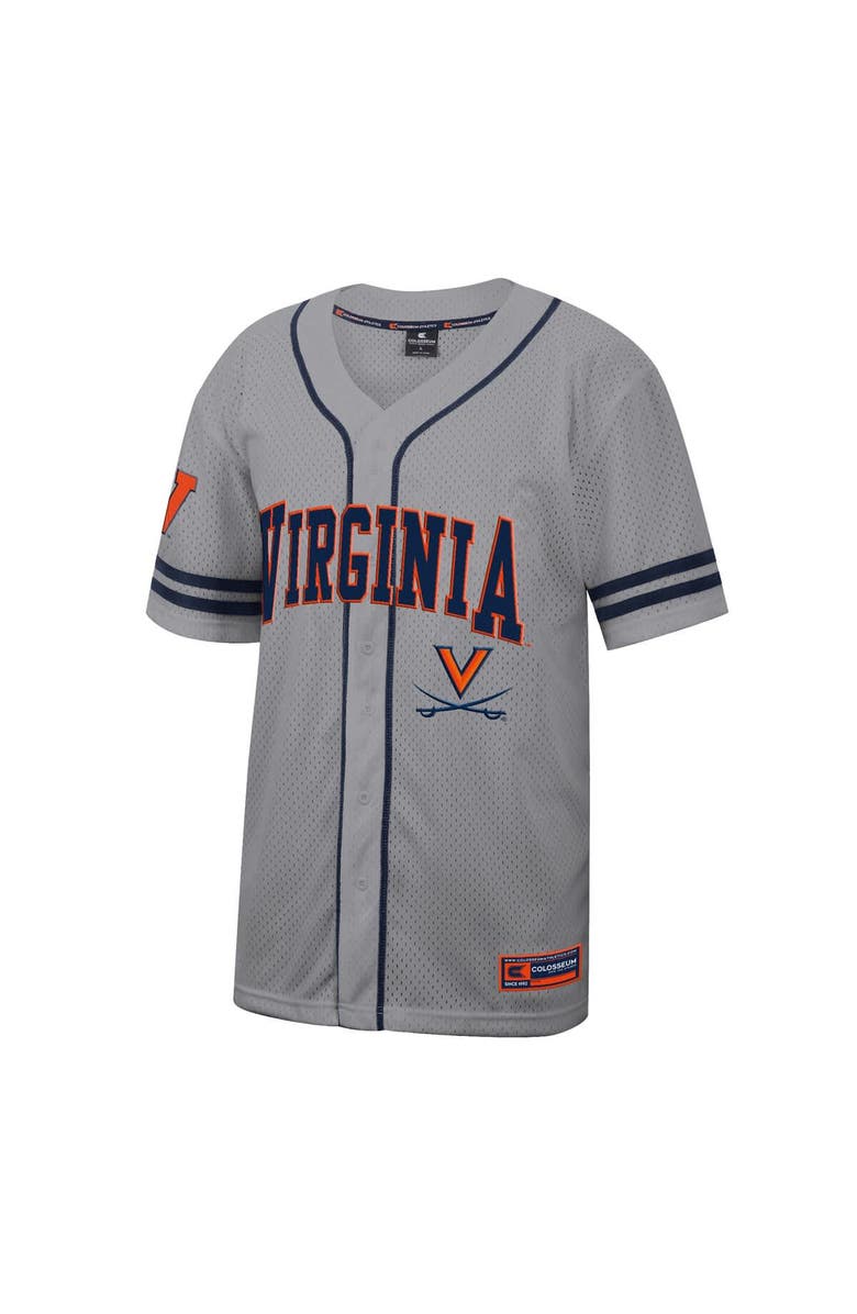 COLOSSEUM Men's Colosseum Gray Virginia Cavaliers Free Spirited Baseball Jersey, Alternate, color, Gray