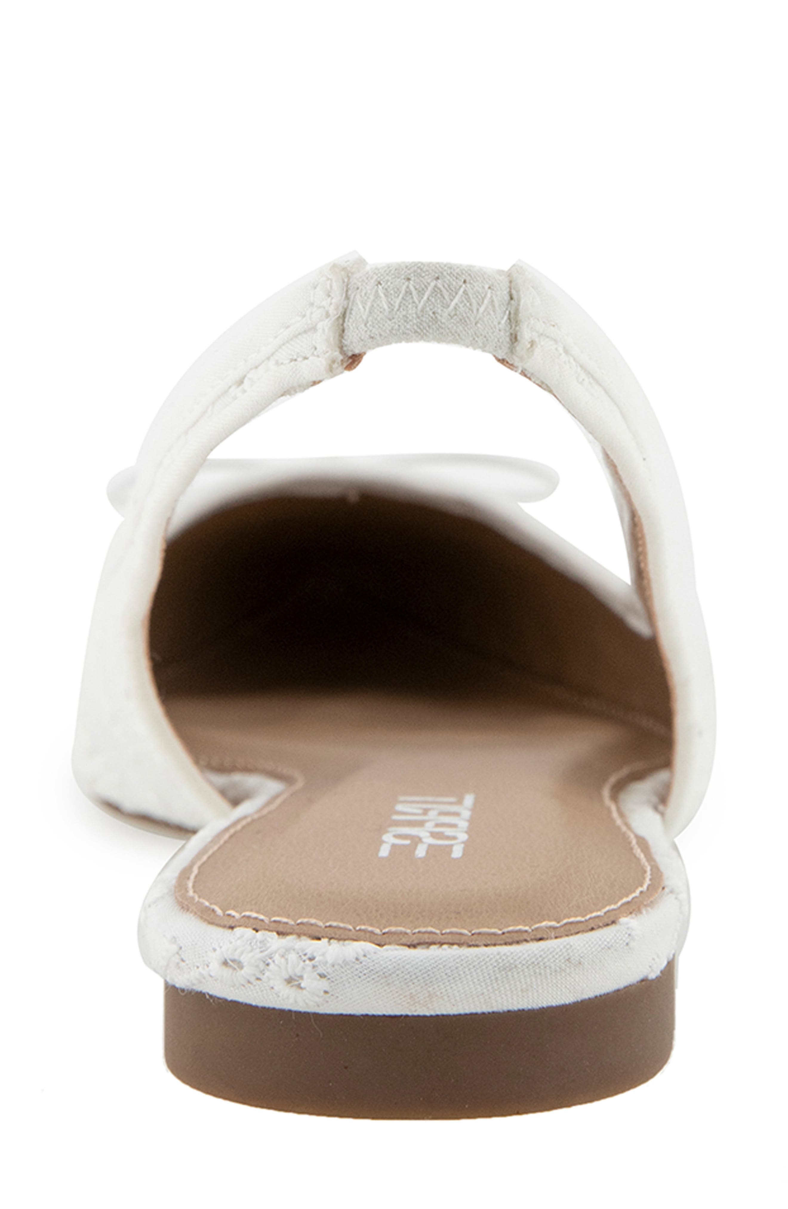 Esprit Petria Slingback Flat, Alternate, color, White Eyelet