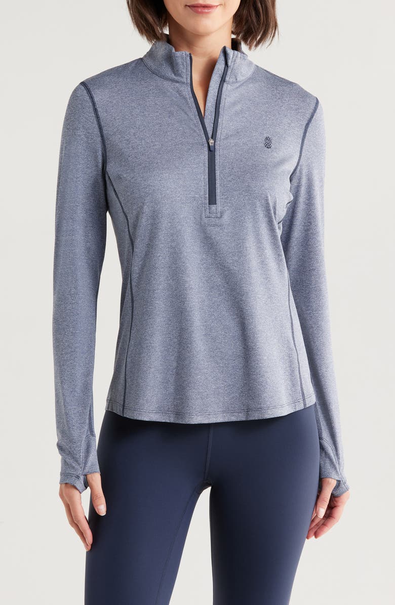 Tommy Bahama Playa Vista IslandZone<sup>®</sup> Quarter Zip Top, Main, color, Island Navy Heather