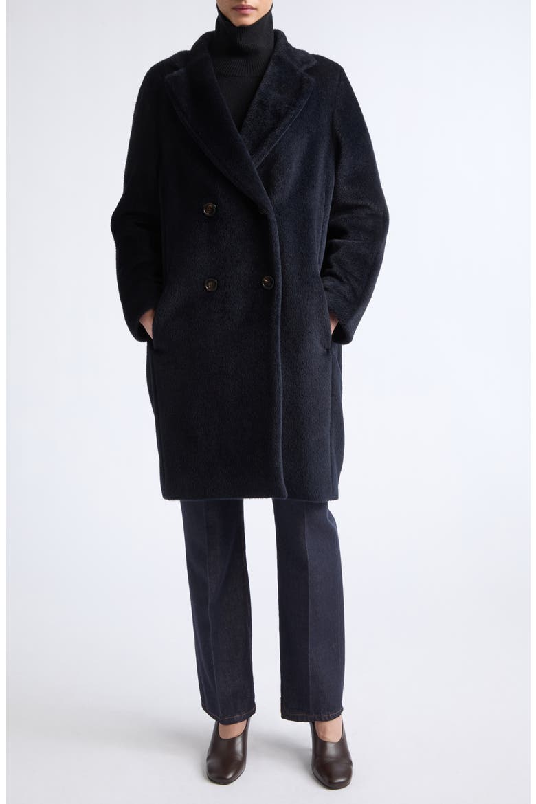 Roseto Alpaca & Wool Coat, Alternate, color, MIDNIGHT BLUE