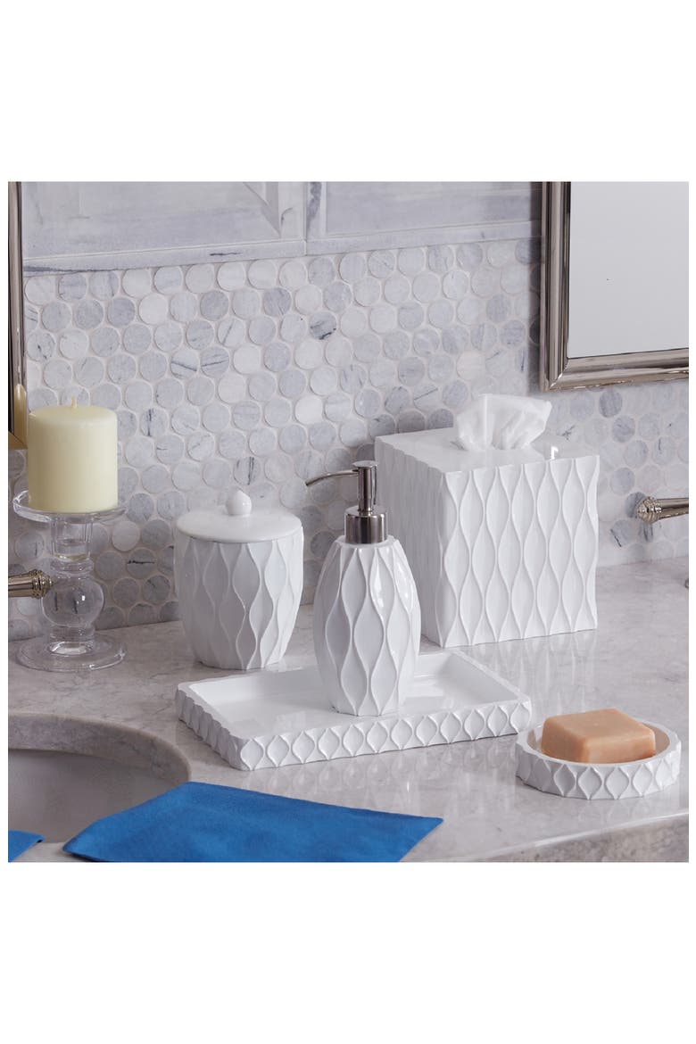Wave 7-Piece Bath Accessory Set, Alternate, color, WHITE