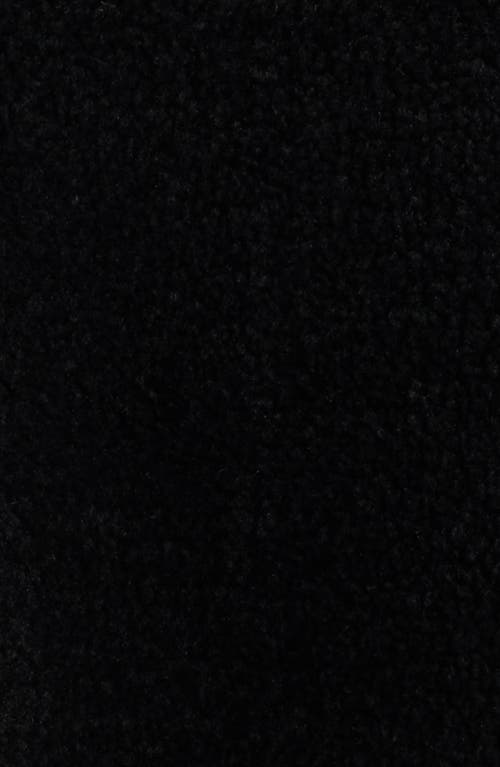 Bernardo Blanket Stitch Fleece Coat In Black
