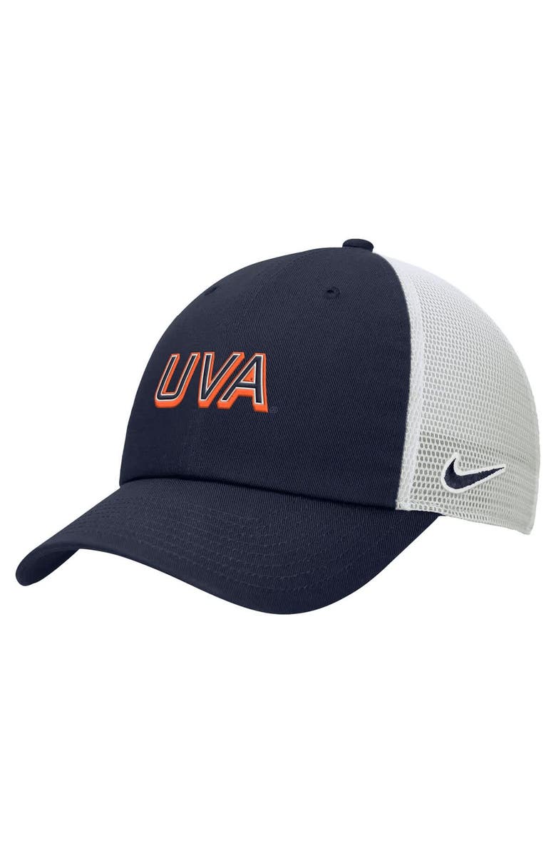 Nike Men's Nike Navy Virginia Cavaliers On-Field Club Adjustable Trucker Hat, Main, color, Navy