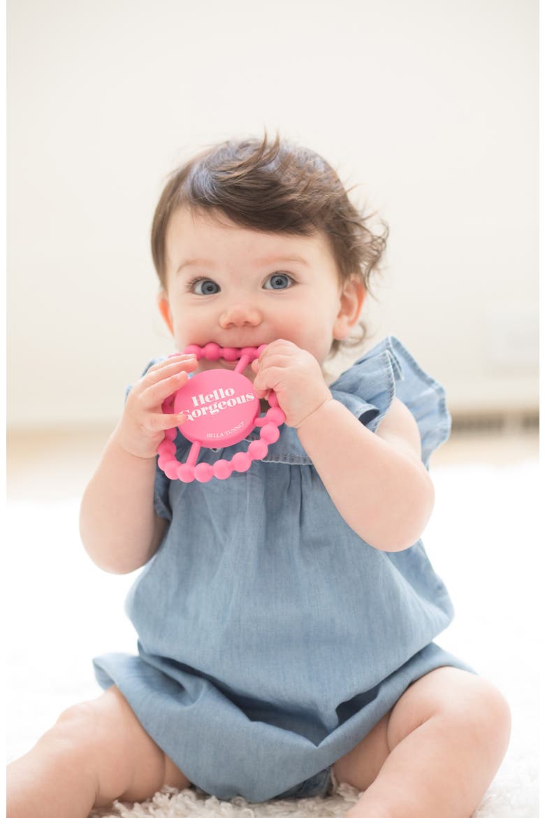 Hello Gorgeous Teether, Alternate, color, PINK