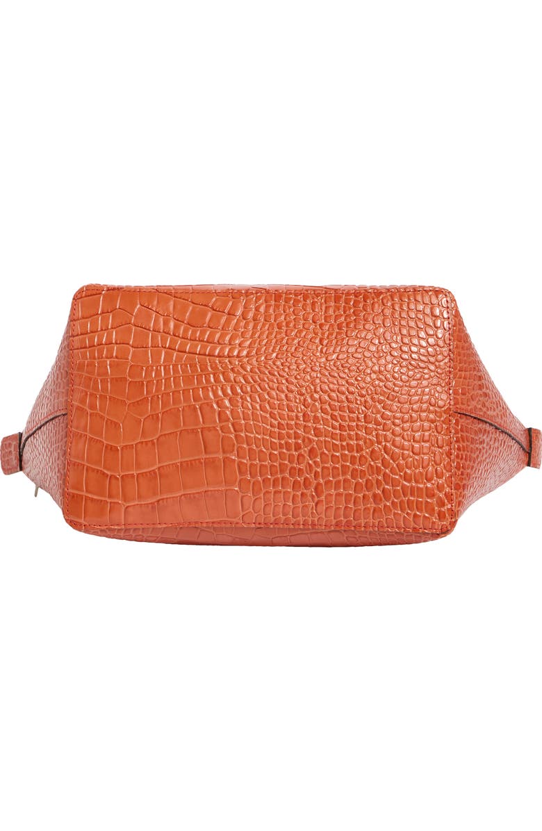 Longchamp Small Le Pliage Croc Embossed Tote, Alternate, color,