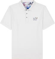 Robert Graham Monkey Business Embroidered Cotton Piqué Polo