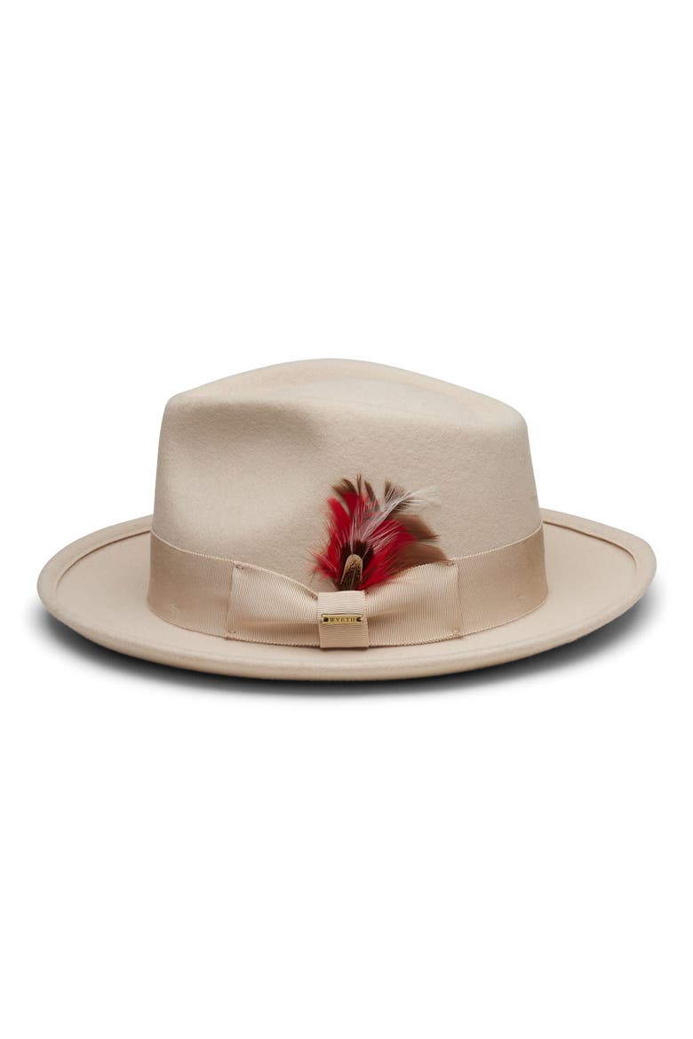 Wool Fedora Hat, Alternate, color, PUTTY