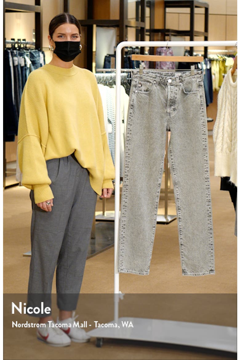Alexxis Acid Wash High Waist Straight Leg Jeans video