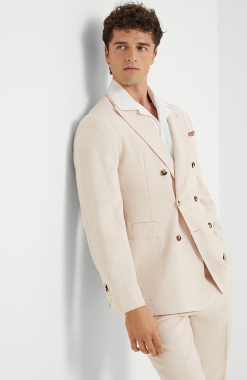 Brunello Cucinelli Uconstructed Blazer In Light Pink