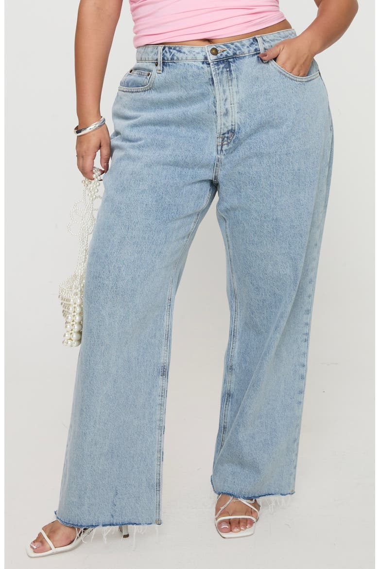 Fawcett High Waist Straight Leg Jeans, Main, color, LIGHT BLUE WASH
