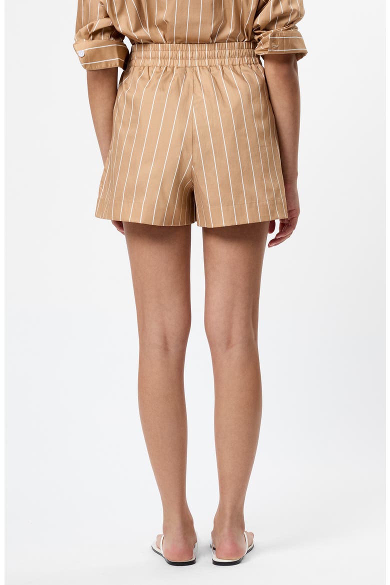 Alexis Stripe Poplin Shorts, Alternate, color, MACCHIATO