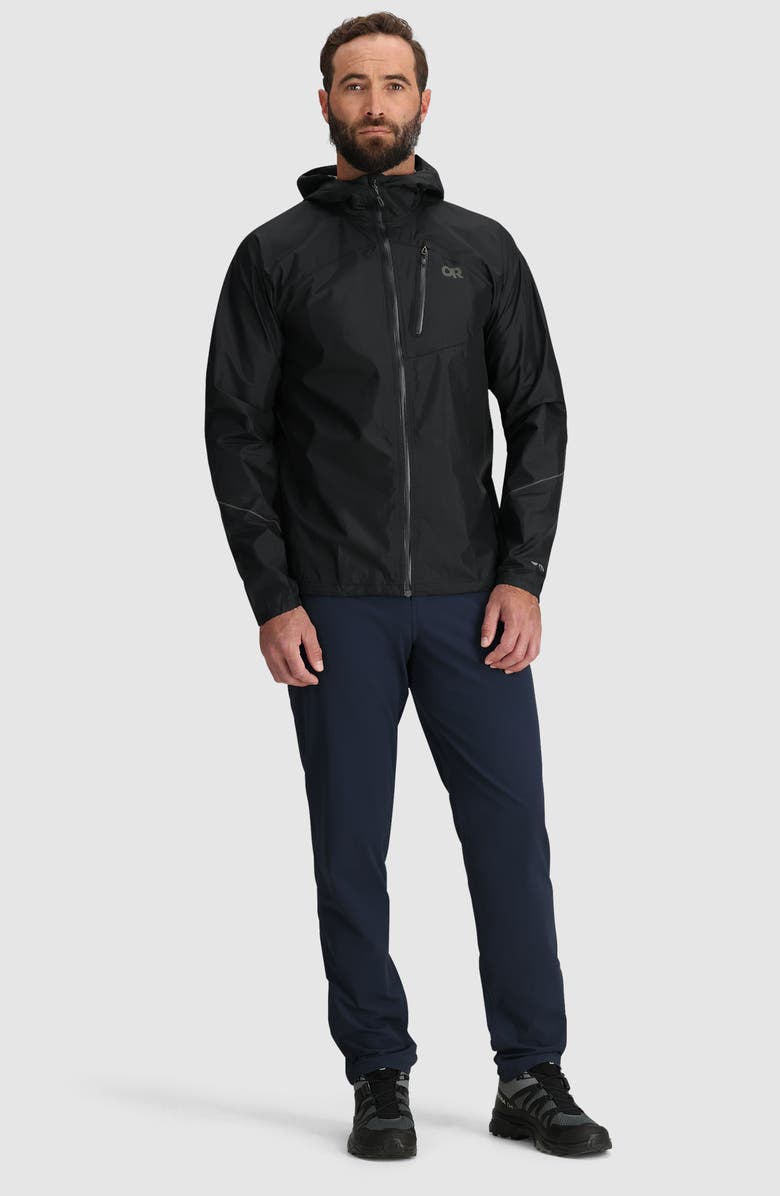 Outdoor Research Helium Rain Ultralight Hooded Jacket, Alternate, color, Black