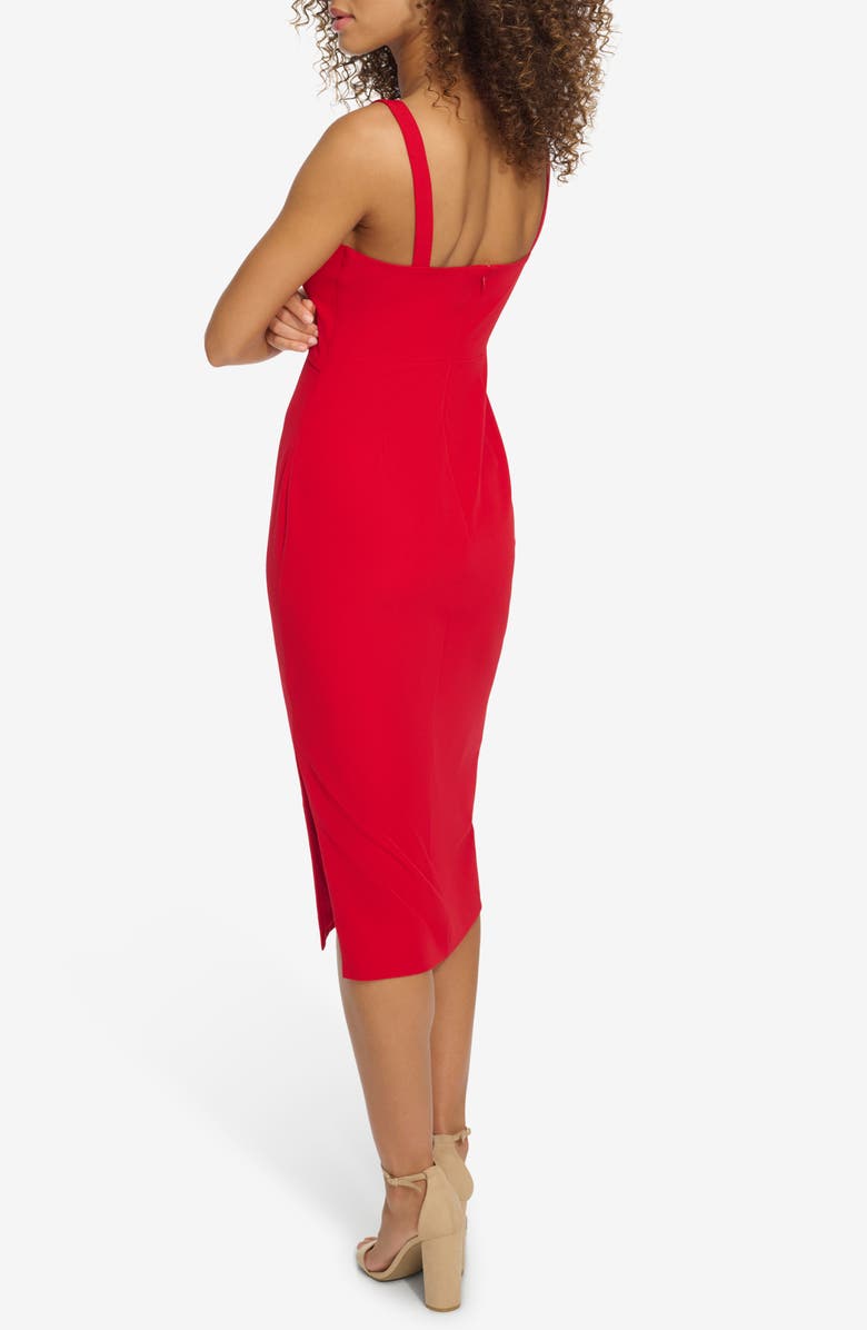Siena Soft Touch Cutout Midi Dress, Alternate, color, Red