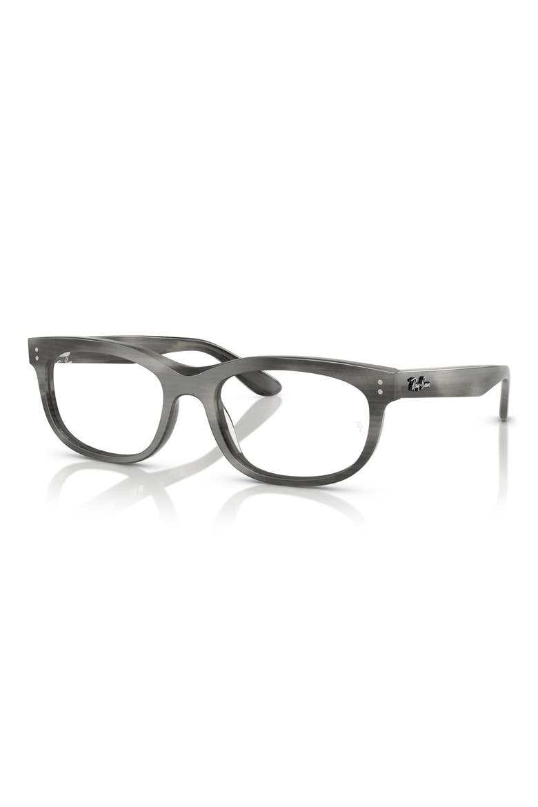 54mm Pillow Optical Glasses, Alternate, color, BROWN STRIPED GREEN