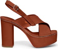 Santoni Leather high-heel sandal