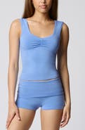 Florence by Mills Ruched Bust Cotton Blend Tank