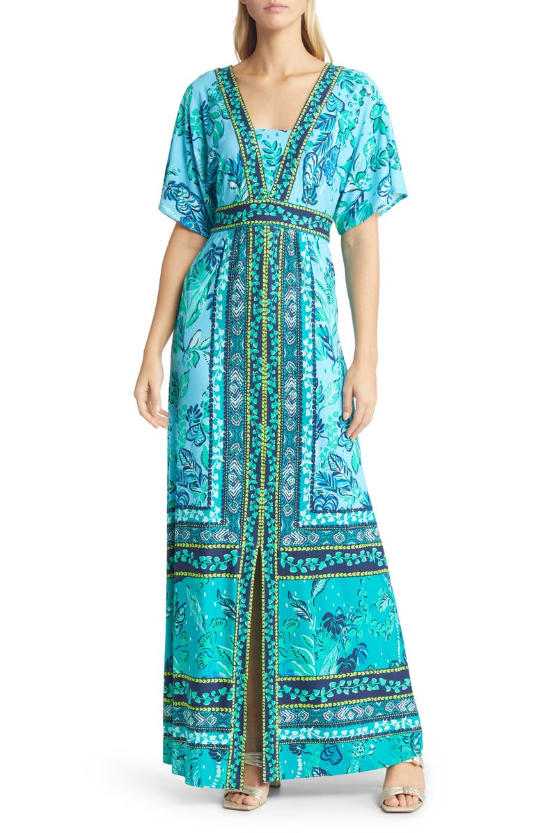 Lilly Pulitzer<sup>®</sup> Ilia Floral Maxi Dress, Main, color, 