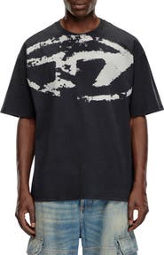 DIESEL® T-Boxt-N14 Flocked Logo T-Shirt