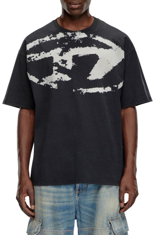 Diesel T-boxt-n14 T-shirt With Flocked Logo
