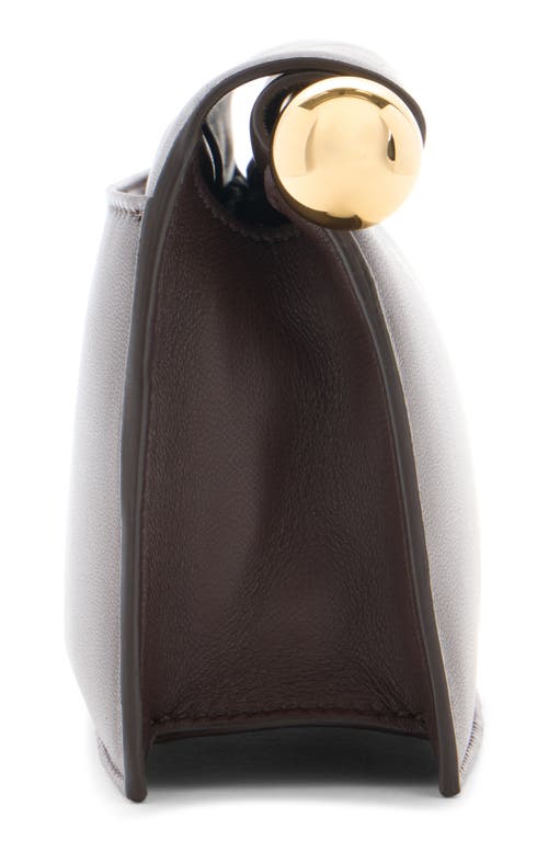Jacquemus La Petite Pochette Rond Carré Leather Clutch In Burgundy