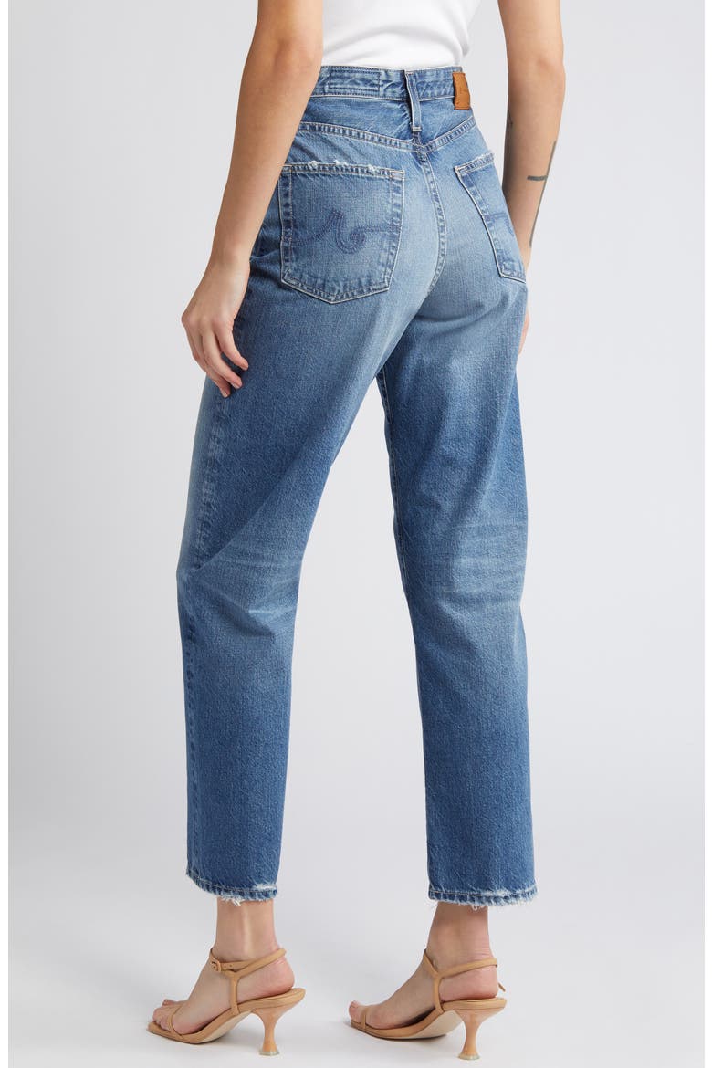 Rian High Waist Ankle Straight Leg Jeans, Alternate, color, 15 YEARS RESTART