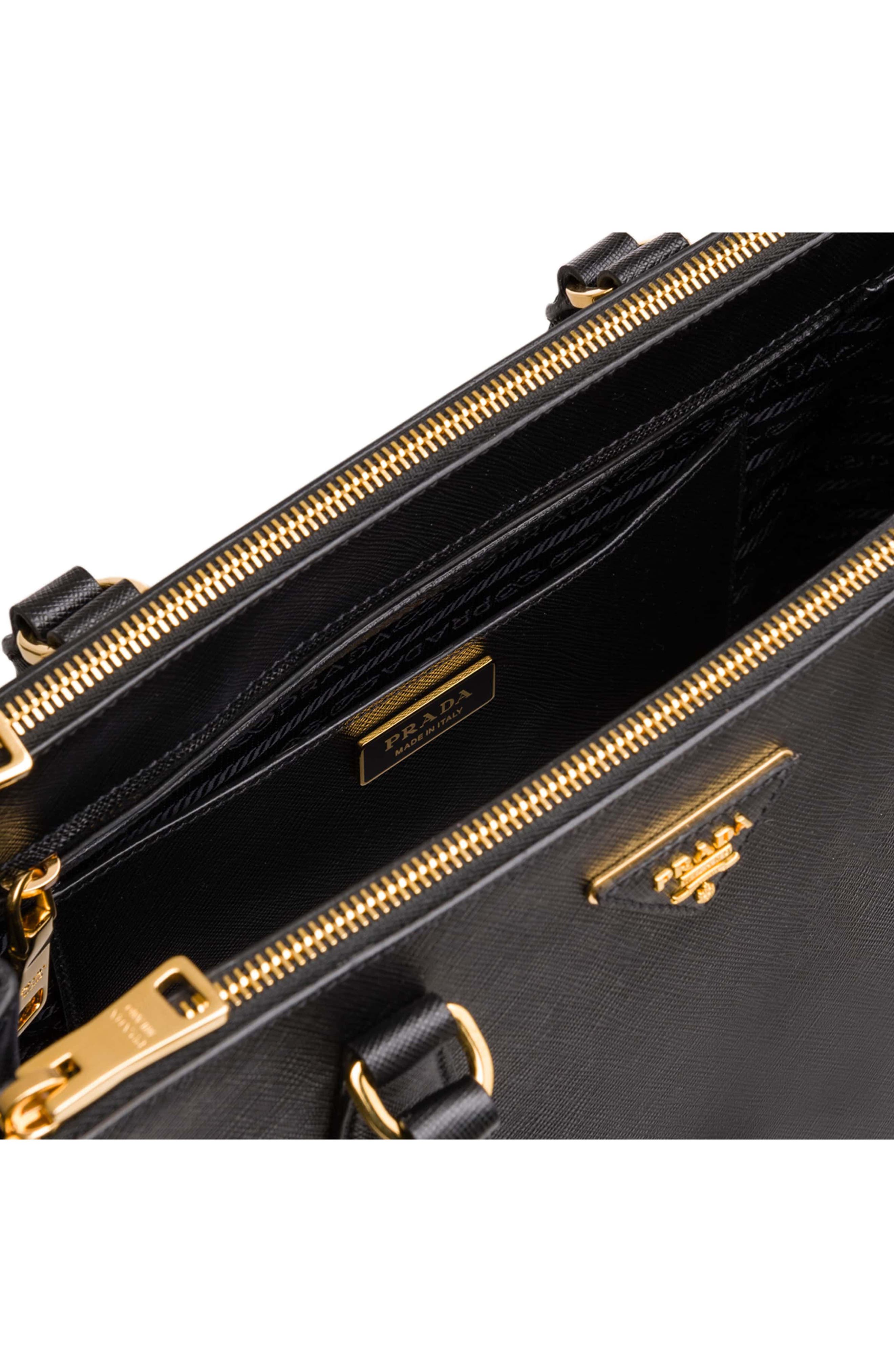 Medium Galleria Saffiano Leather Tote, Alternate, color, NERO