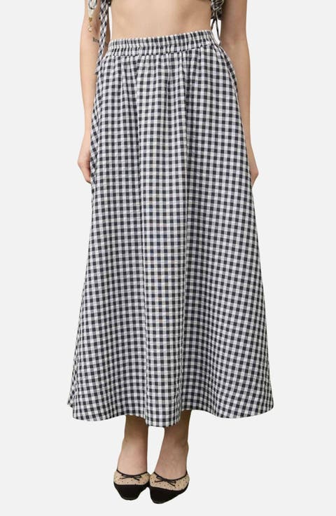 Gingham Maxi Skirt
