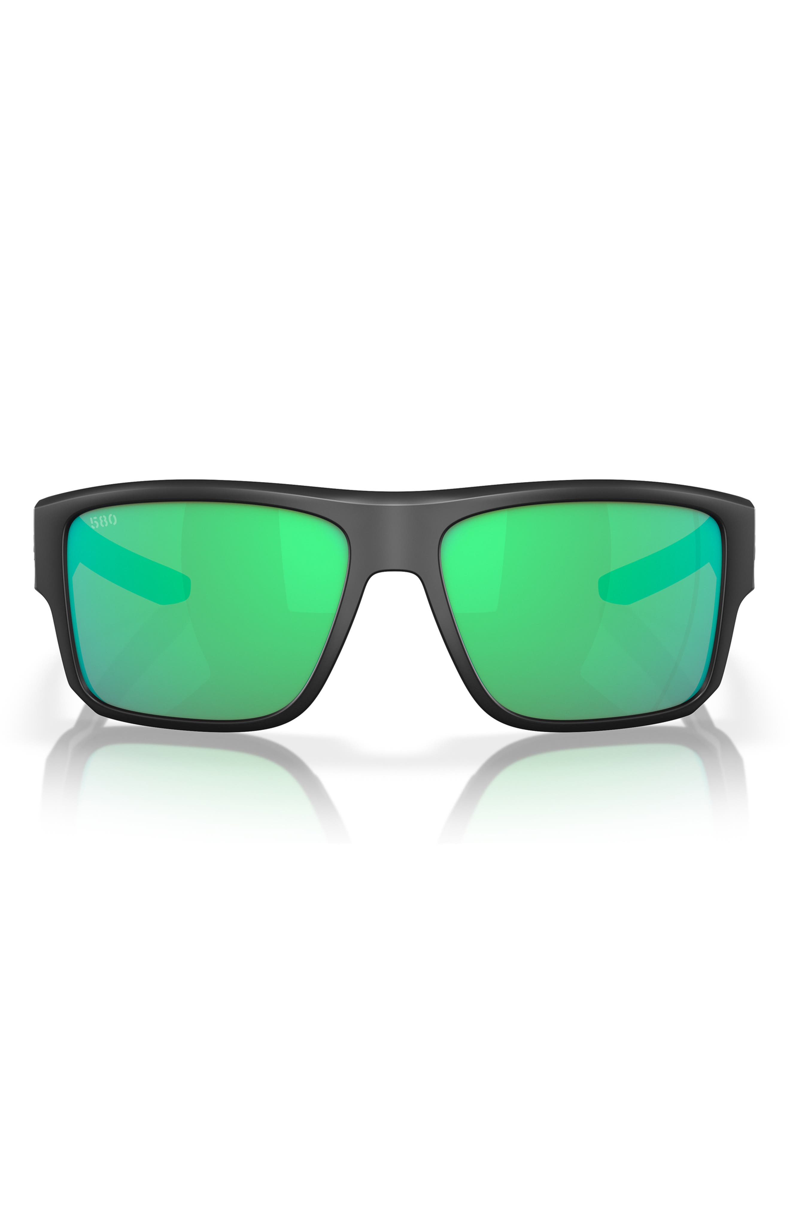 MATTE BLACK/ GREEN MIRROR