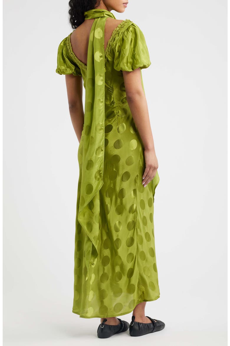 miu miu satin jacquard dress Miu Miu Long Satin Dress, Woman, Black, Size 36